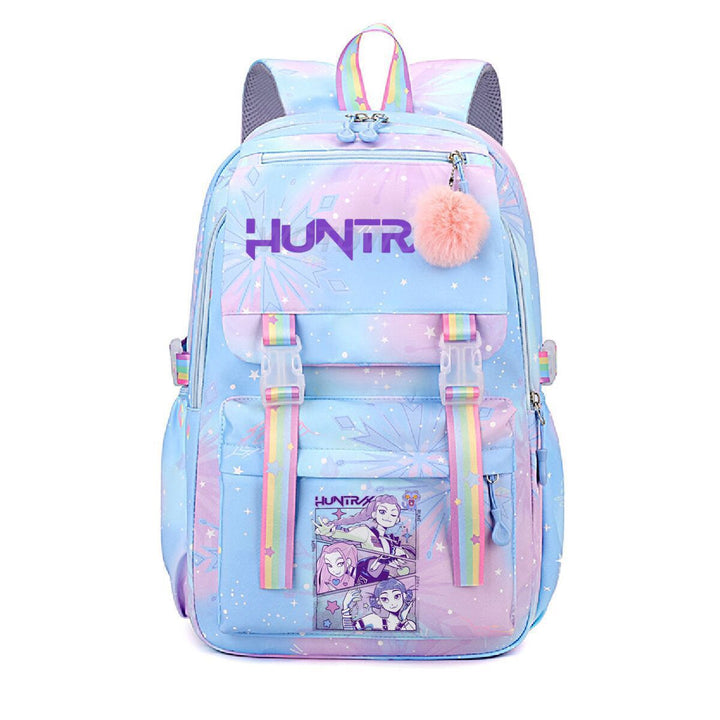 KDH K-pop inspired large-capacity student backpacks-blue