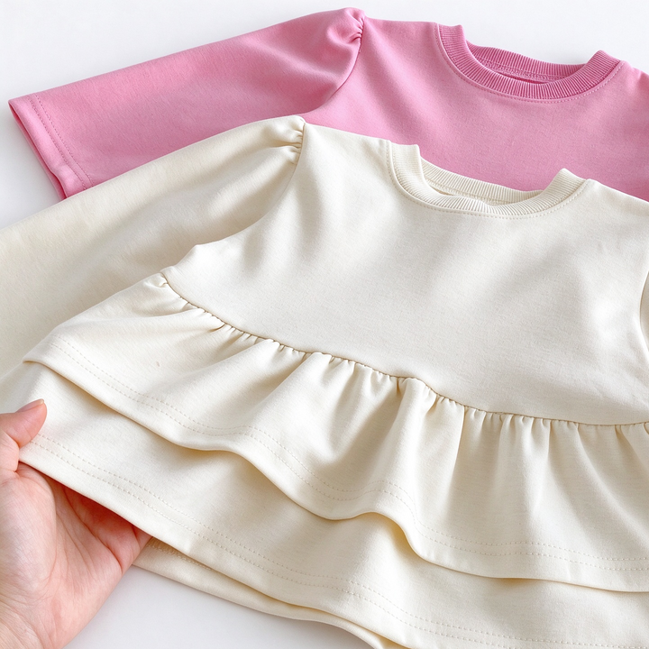 Baby Girls Double Tiered Ruffle Peplum Top &amp; Pants Set