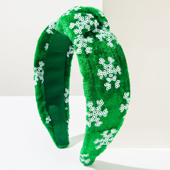 Christmas Sequins Snowflake Headband Party Hair Accessory