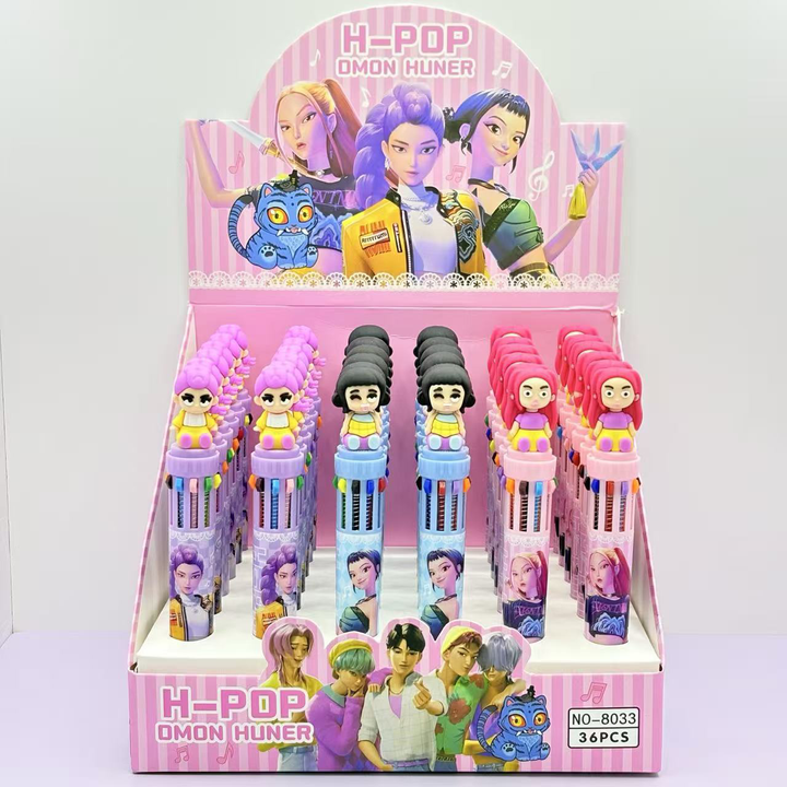 KDH K-pop inspired 10multi-color ballpoint pen -36unit