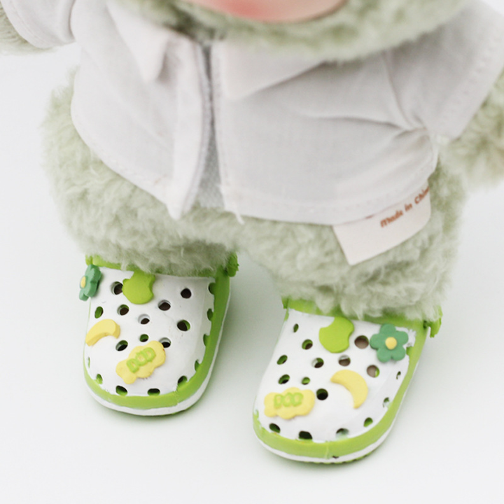 Labubu Beach Crocs doll shoes for summer