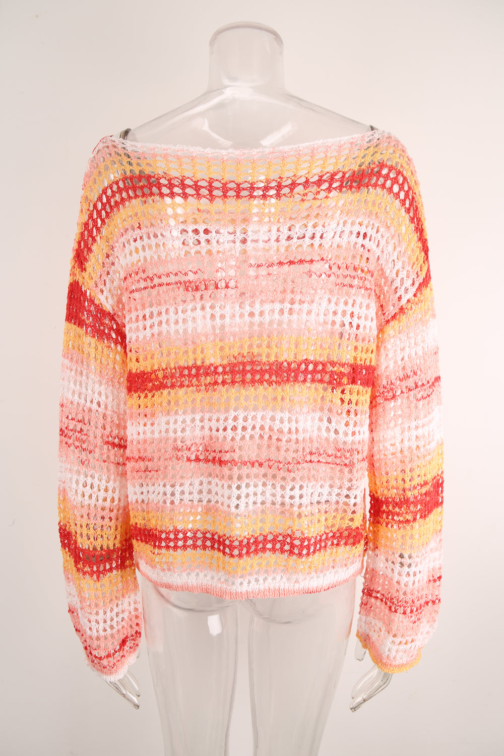 Summer Off Shoulder Crochet Knit Shirt Beach Cover Up