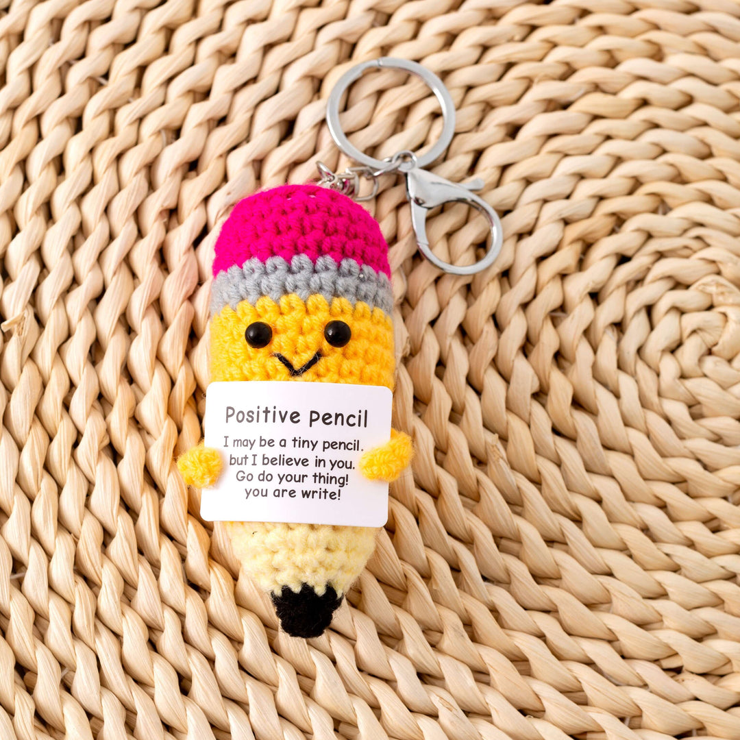 Handmade crochet pencil pendant back to school gift