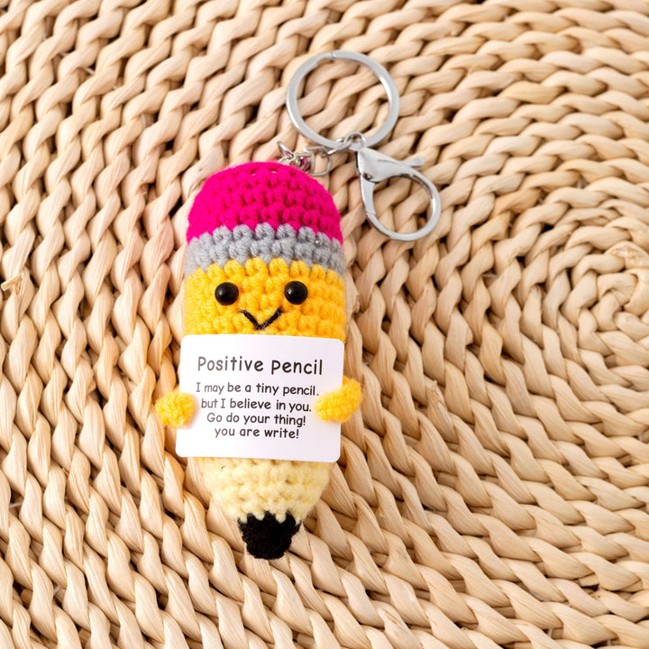 Handmade crochet pencil pendant back to school gift