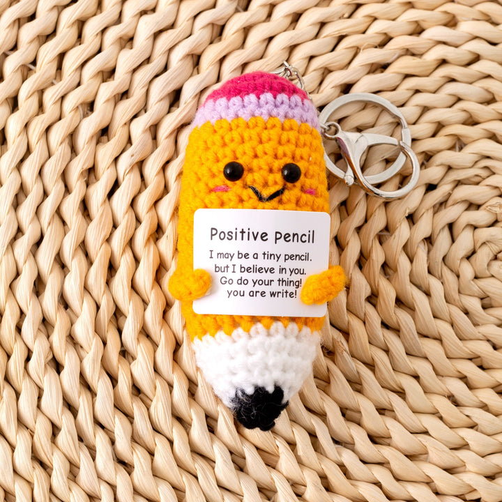 Handmade crochet pencil pendant back to school gift