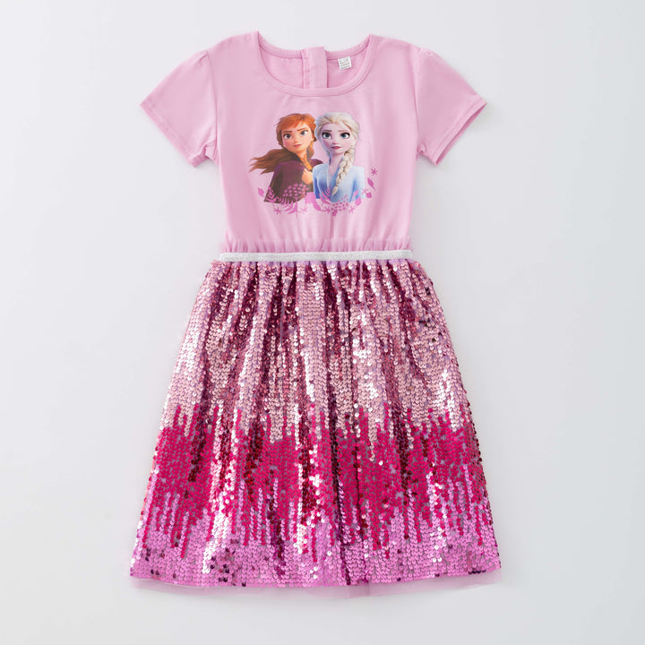 Girls Frozen theme summer sequin princess dress