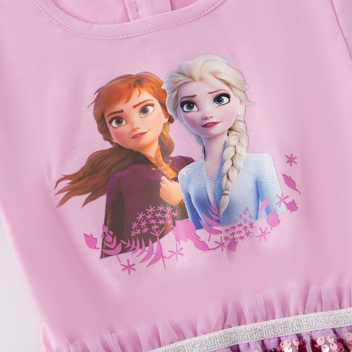 Girls Frozen theme summer sequin princess dress
