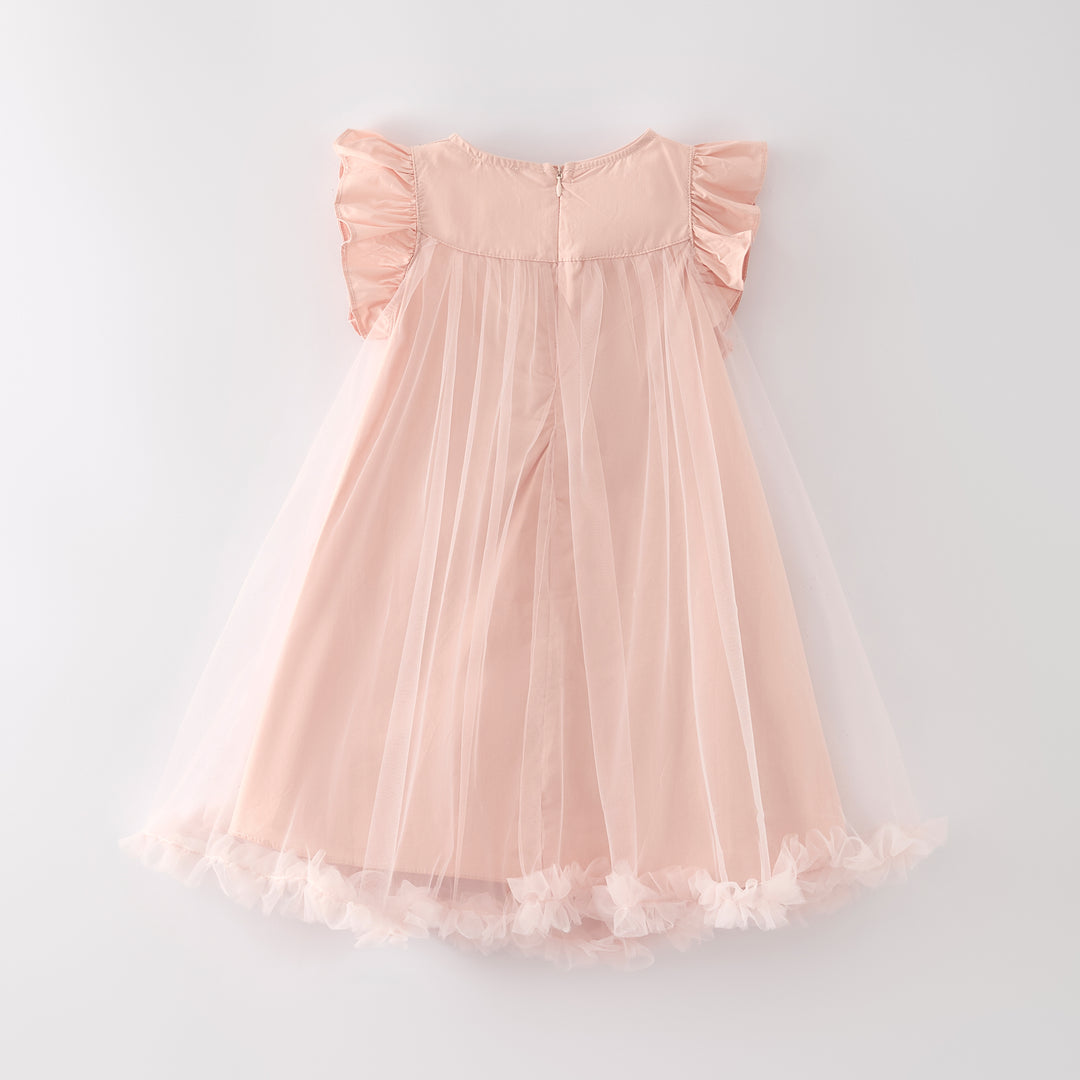 Girls sweet bow deco mesh princess dress