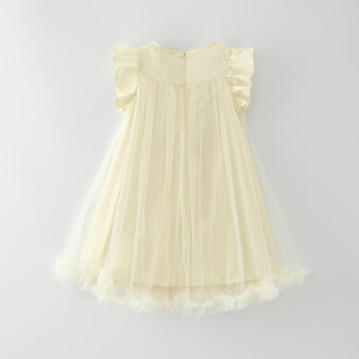 Girls sweet bow deco mesh princess dress
