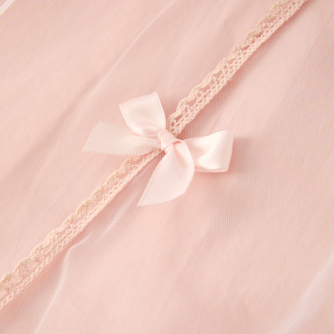 Girls sweet bow deco mesh princess dress