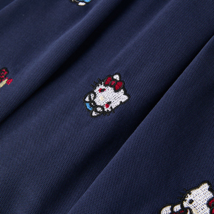 Girls summer cute Hello Kitty embroidery skirt set