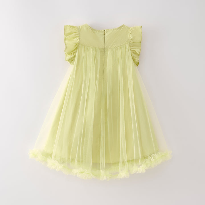 Girls sweet bow deco mesh princess dress