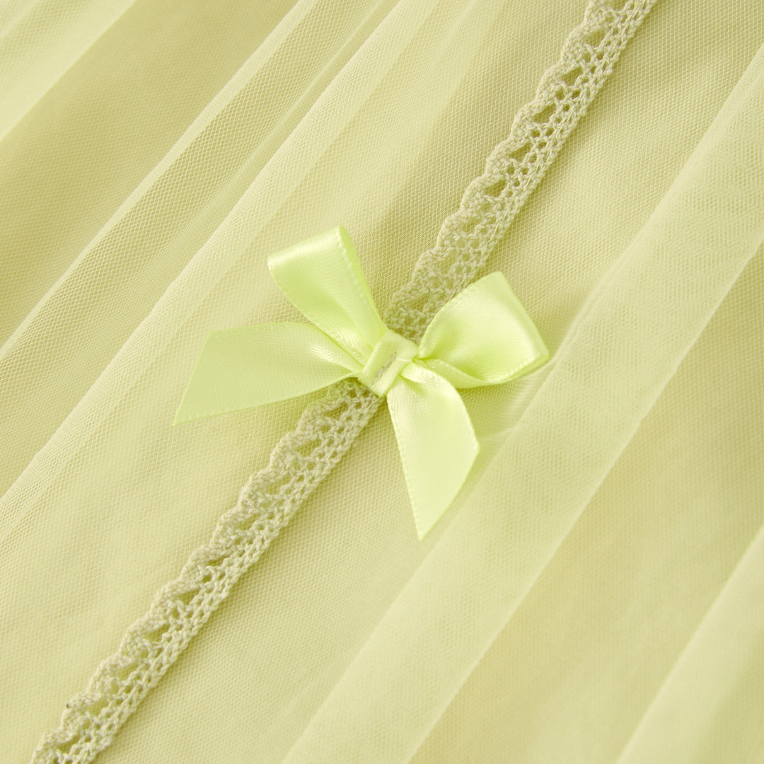 Girls sweet bow deco mesh princess dress