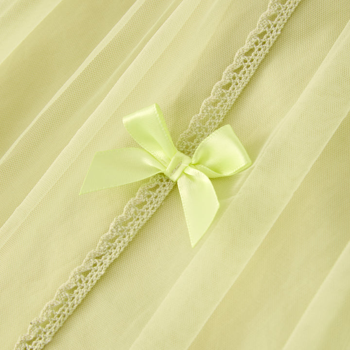 Girls sweet bow deco mesh princess dress