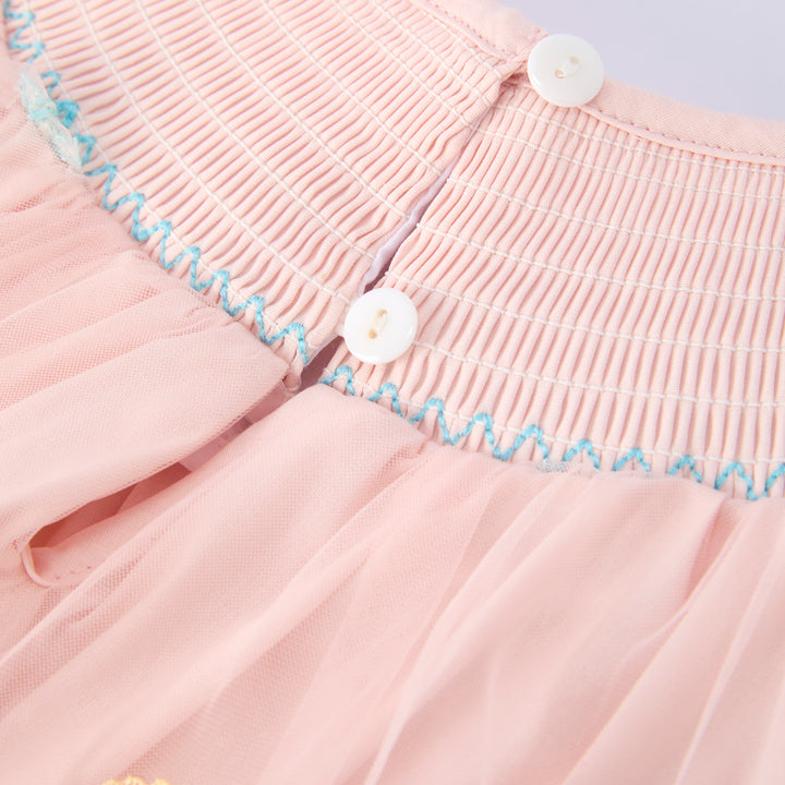 Girls shell mermaid Embroidered Princess Tulle Dress