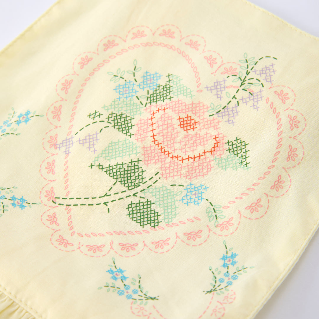 Girls cotton floral lace apron