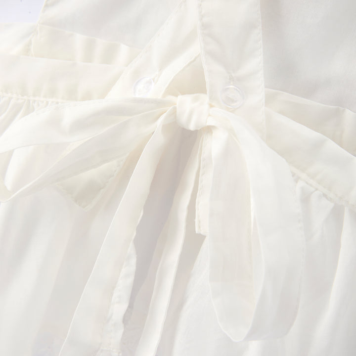 Girls cotton floral lace apron