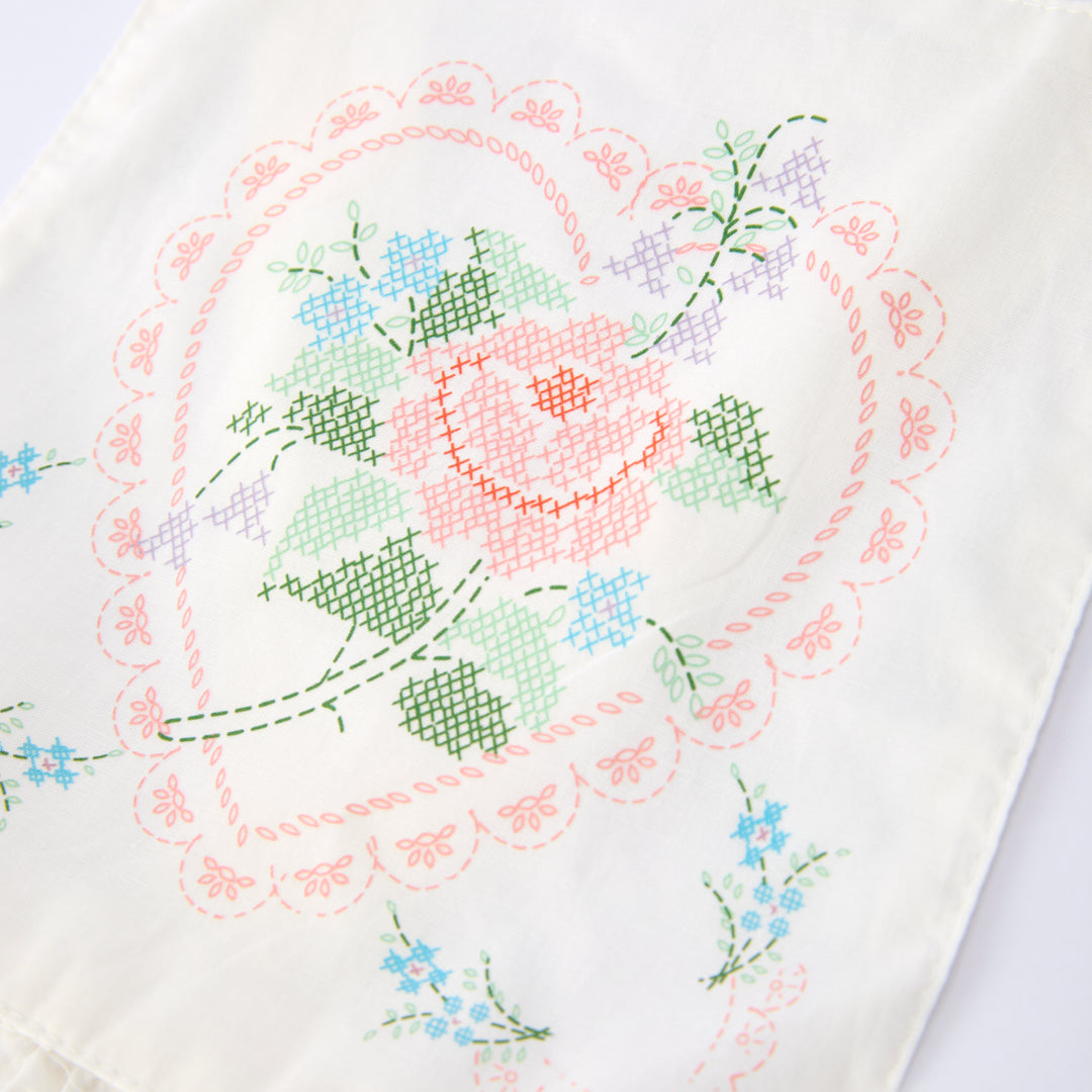 Girls cotton floral lace apron