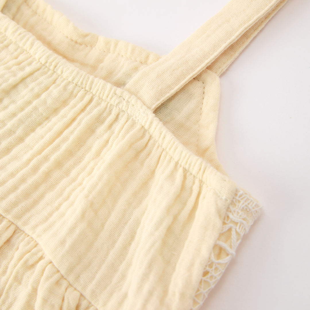 Girls' Strawberry embroidery Camisole Top&Pants 2pcs set