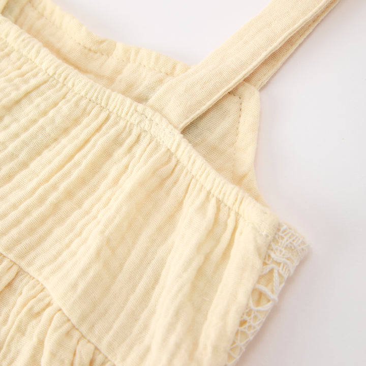 Girls' Strawberry embroidery Camisole Top&Pants 2pcs set