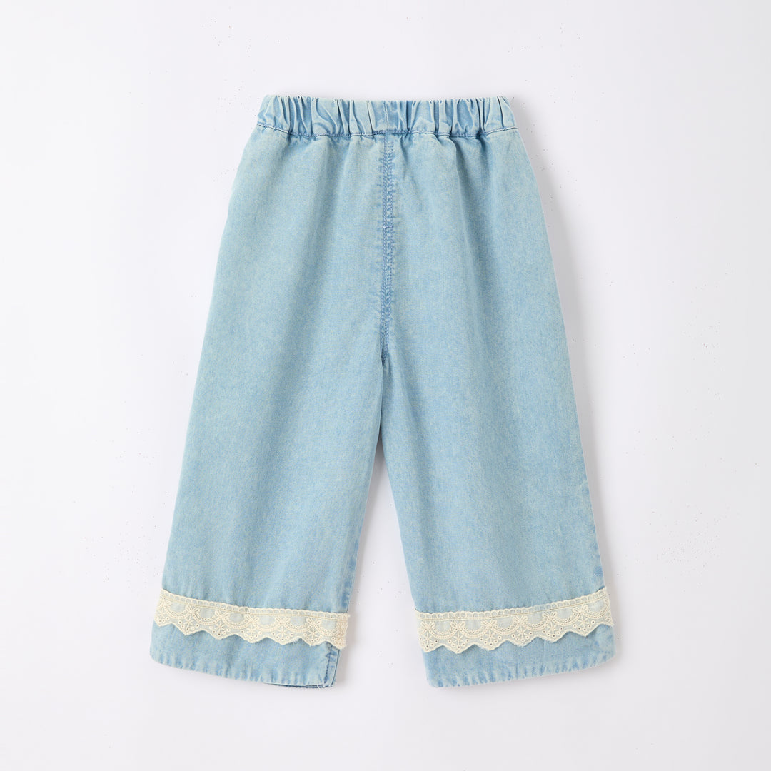 Girls' Lace Jeans Summer Thin denim Pants