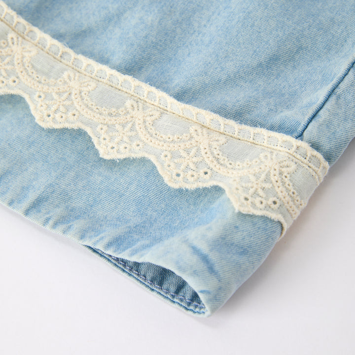 Girls' Lace Jeans Summer Thin denim Pants