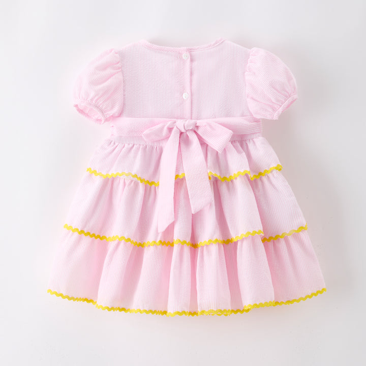 Girls' Birthday Pink Cake Dress Birthday Dress for party