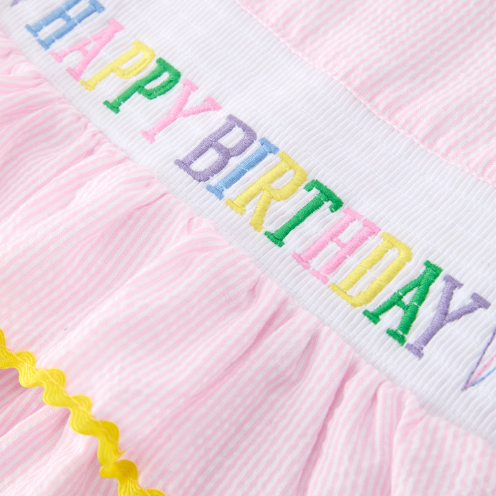 Girls' Birthday Pink Cake Dress Birthday Dress for party