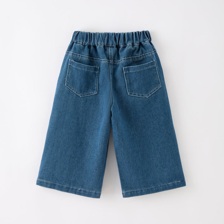 Girls' button deco jeans cute denim Pants