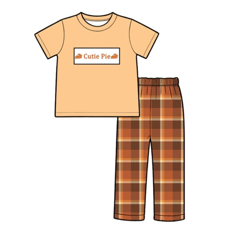 Thanksgiving Sweet Pumpkin Pie Sibling outfit for girls boys