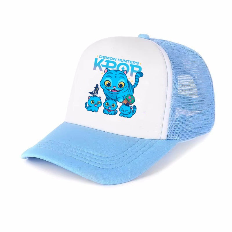KDH K-pop inspired printed Mesh baseball cap for kids