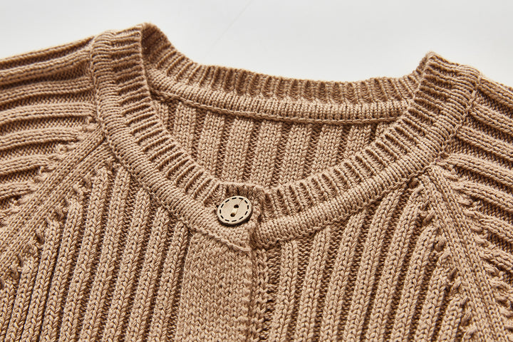 Baby long-sleeved knitted romper outing warm romper