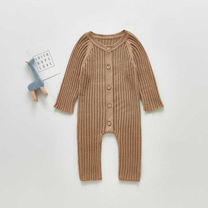 Baby long-sleeved knitted romper outing warm romper