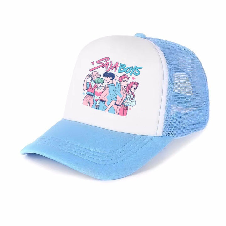 KDH K-pop inspired printed Mesh baseball cap for kids