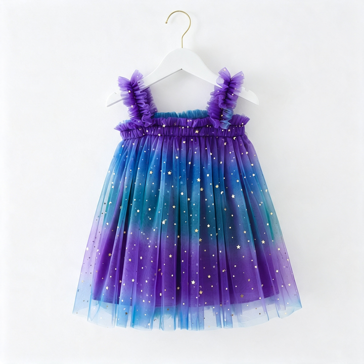 Girls Halloween Magic Dazzling Colors Sequin Tulle Dress