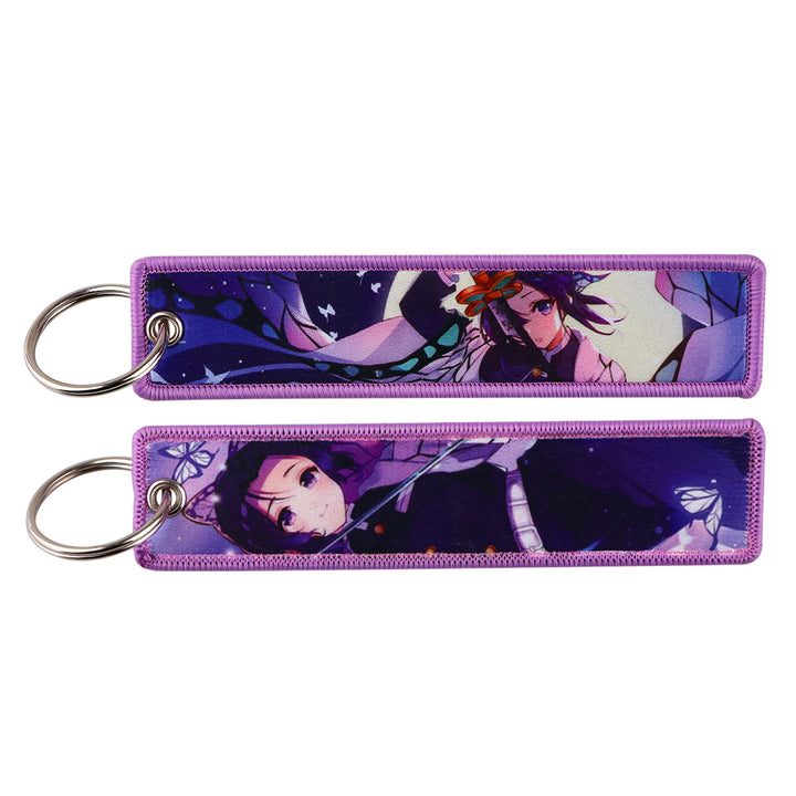 Demon Slayer Woven Label Fabrics keychain bag pendant