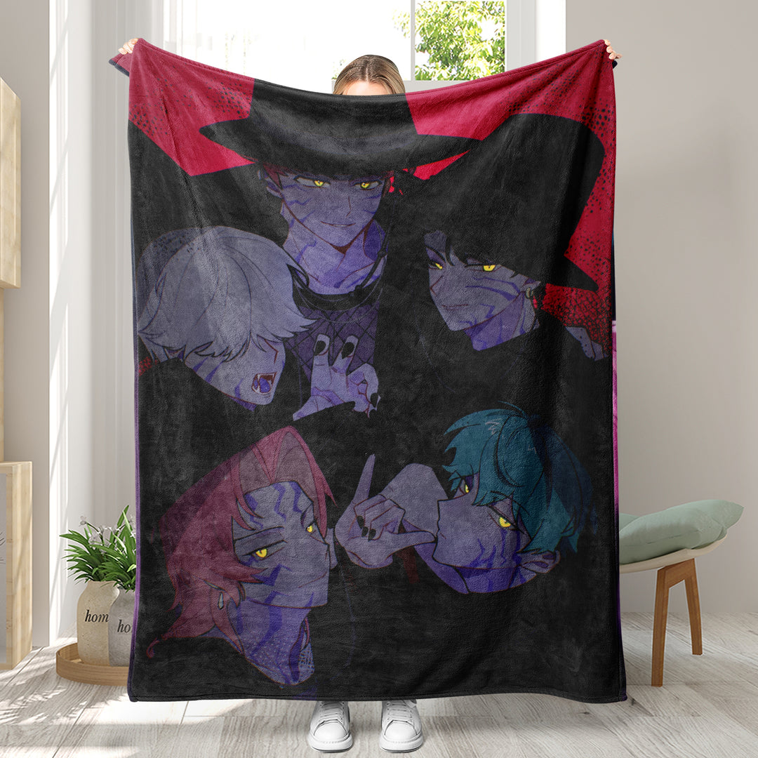 Kpop demon Hunters Throw Blanket soft flannel Blanket