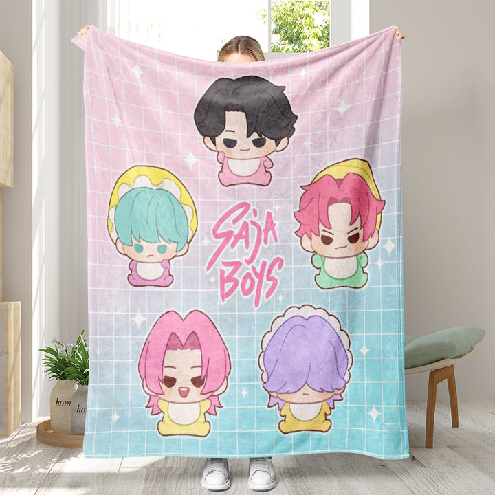 Kpop demon Hunters Throw Blanket soft flannel Blanket
