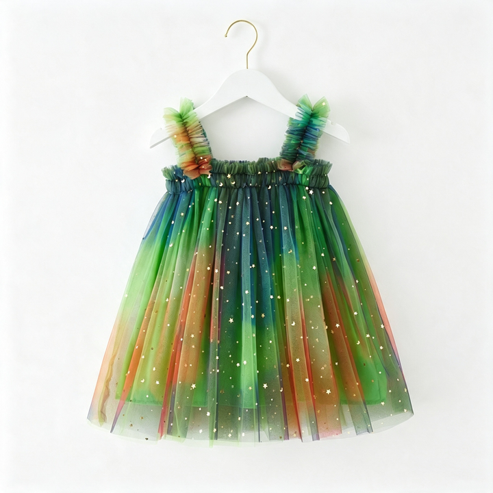 Girls Halloween Magic Dazzling Colors Sequin Tulle Dress