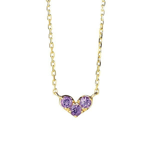 Valentine's Heart diamond gemstone necklace Birthstone Necklace