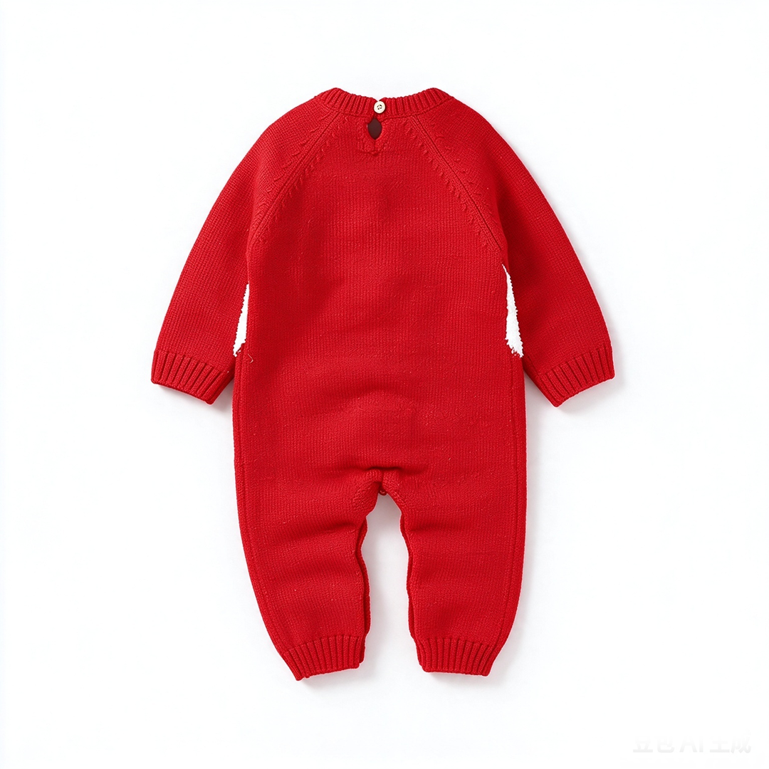 Baby Santa Claus Knit Jumpsuit Christmas Santa Knit Romper