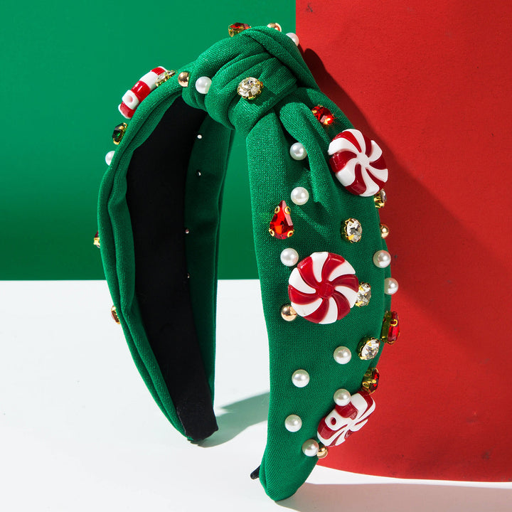 Christmas Peppermint Candy Rhinestone Headband