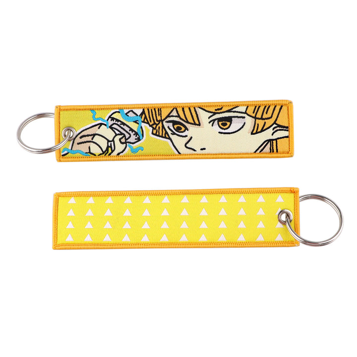 Demon Slayer Woven Label Fabrics keychain bag pendant