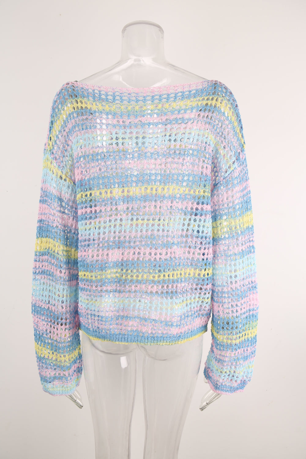 Summer Off Shoulder Crochet Knit Shirt Beach Cover Up