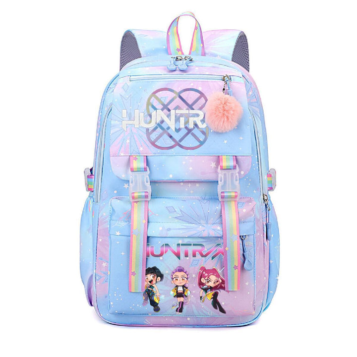 KDH K-pop inspired large-capacity student backpacks-blue