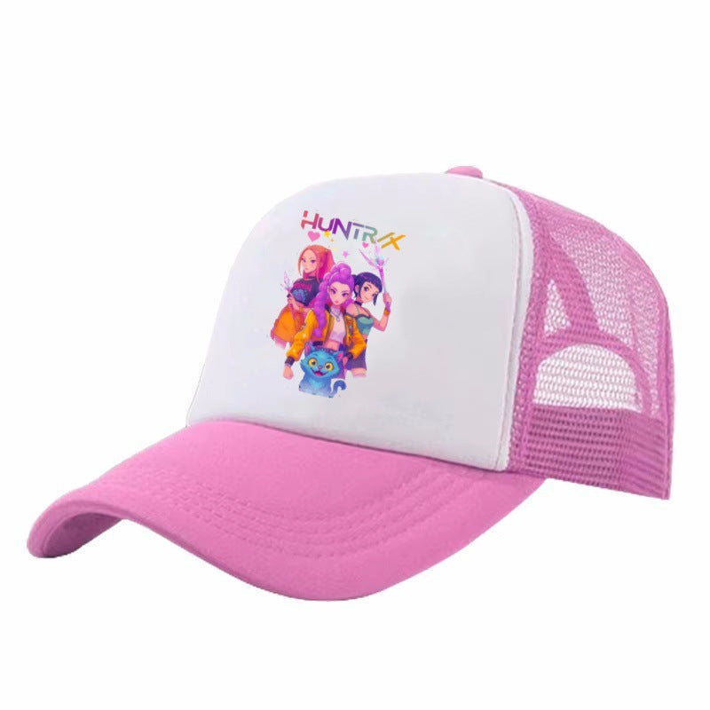 KDH K-pop inspired printed Mesh baseball cap for kids