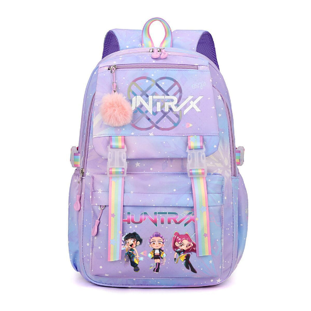 KDH K-pop inspired large-capacity student backpacks-purple