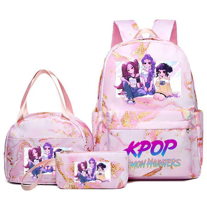 K-pop Witcher Girl Group Backpack Three-Piece Set