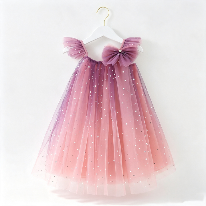 Girls Sequin Rainbow Tulle Dress Fairy dress