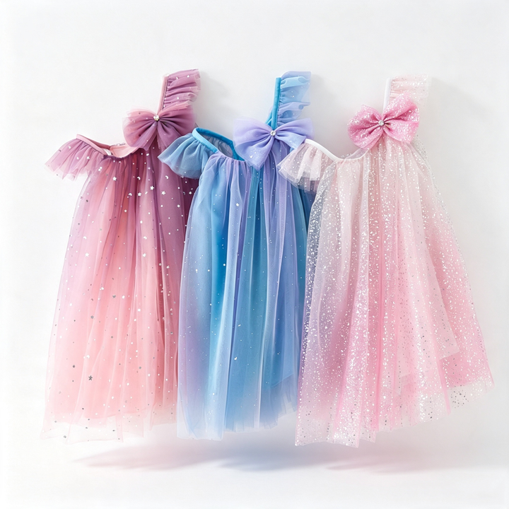 Girls Sequin Rainbow Tulle Dress Fairy dress